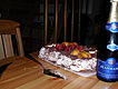 Cake and champagne. This was a birthday party, after all.