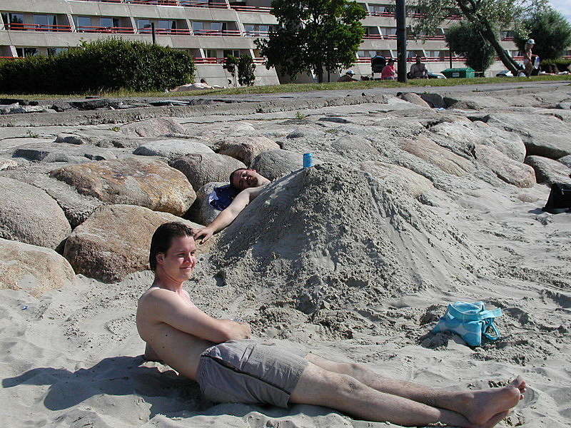 Aika relax menoa Piritan rannalla.