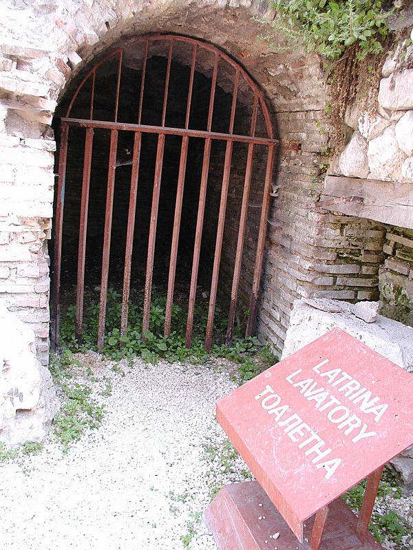 Toilet at the roman baths of Varna