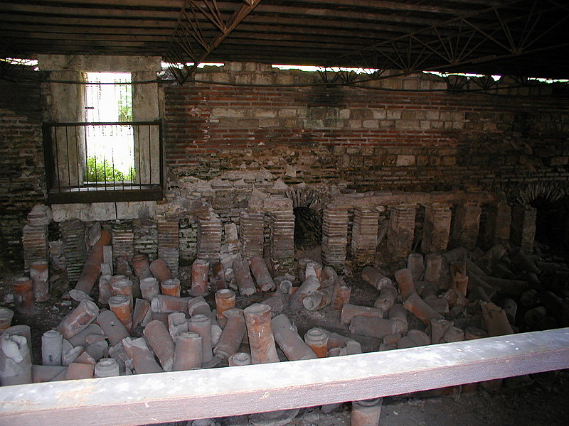 Central heating at Roman baths in Varna