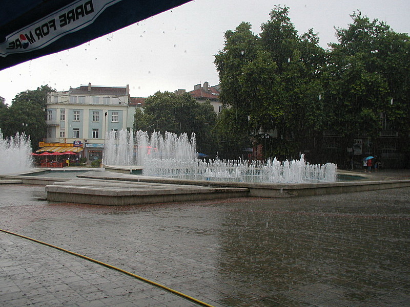 Varna - surprised by a downpour