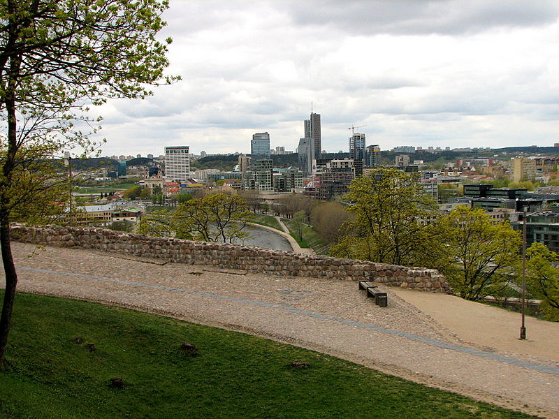 The business centre seen from the castle