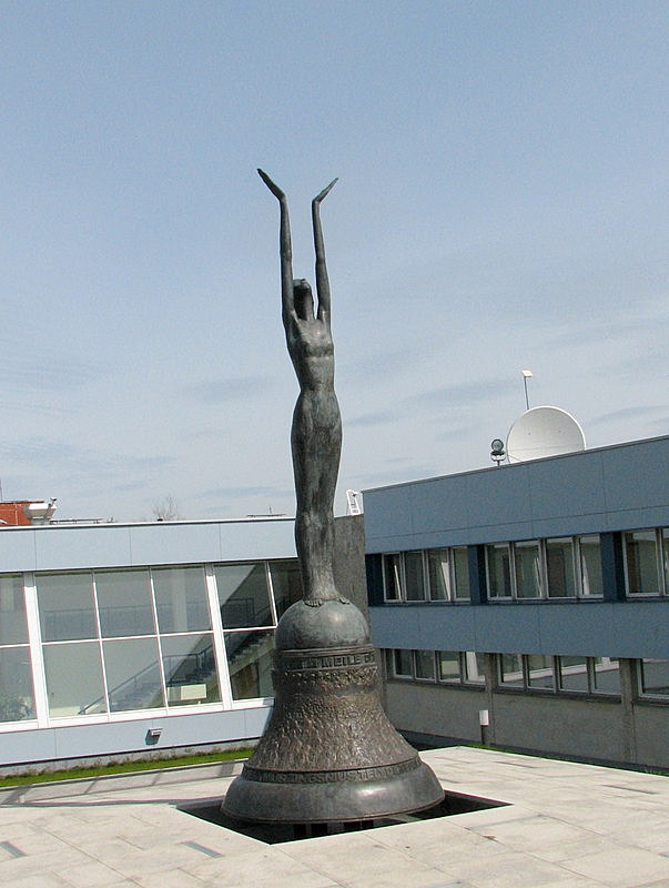 A statue at the TV Tower