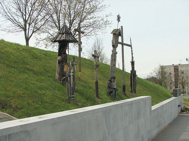 A memorial of 1991 events at the TV Tower