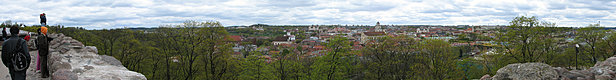 Panorama over Vilnius Old Town from Gediminas' Castle