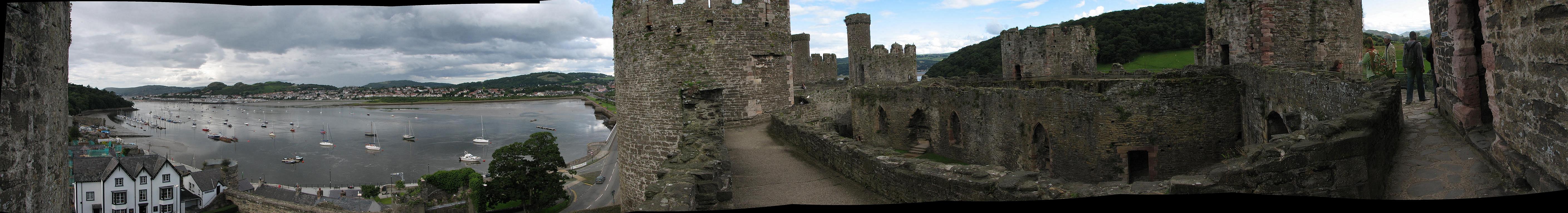 Conwy castle panorama