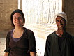 Luxor Temple - Maria and a local