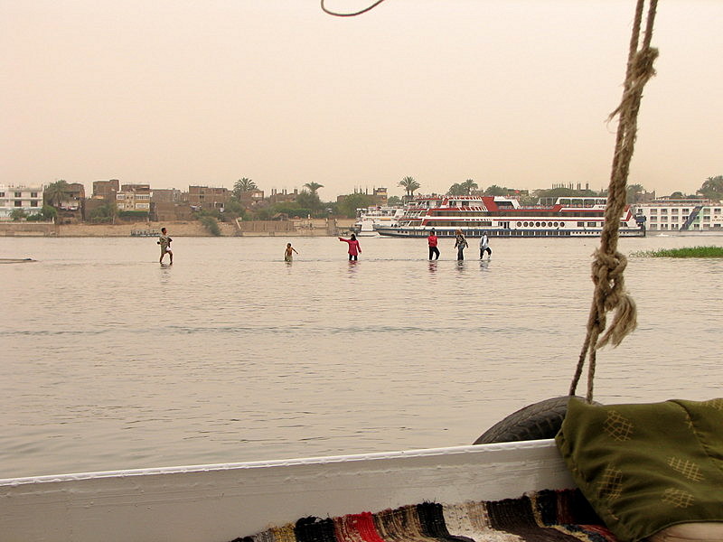 Locals in the middle of Nile