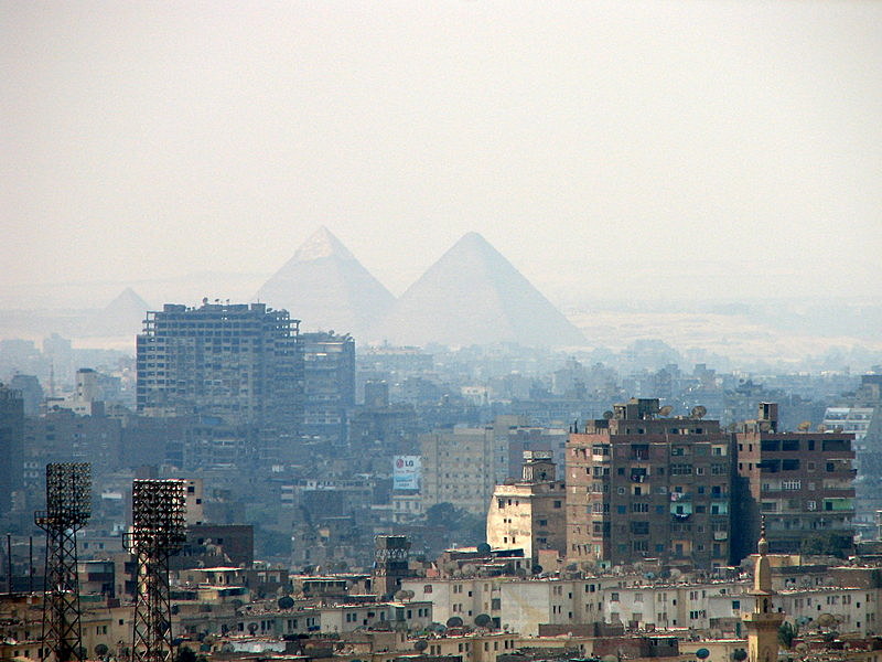 Pyramids seen from The Citadel