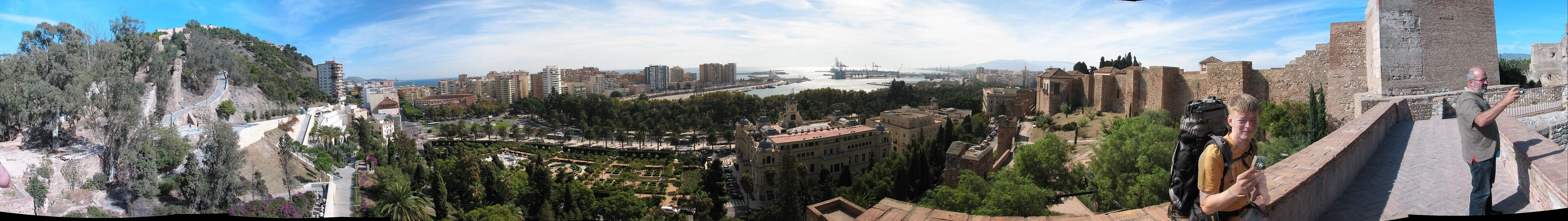 Panoramic view from Malaga castle