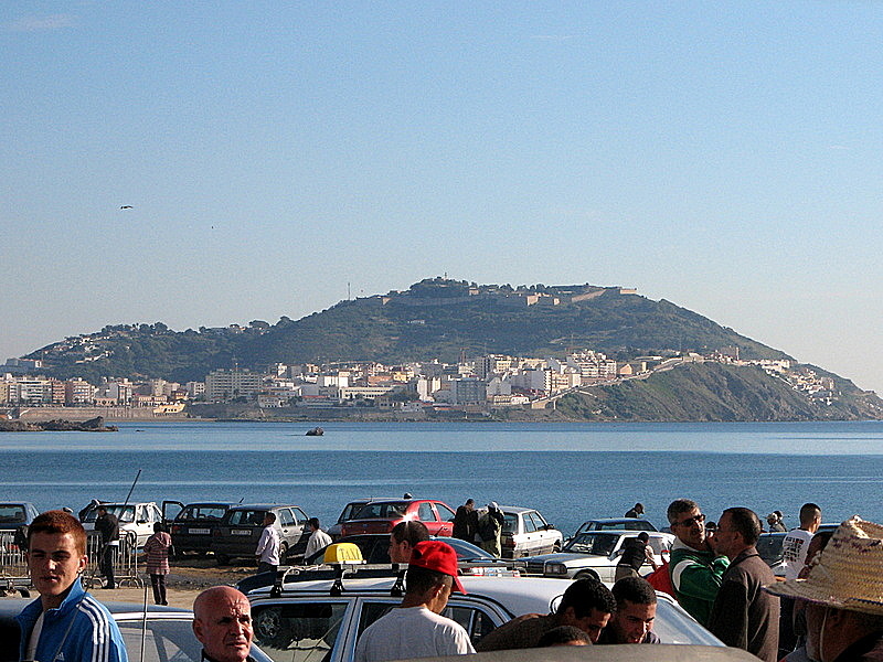 Ceuta seen from Morocco side of border