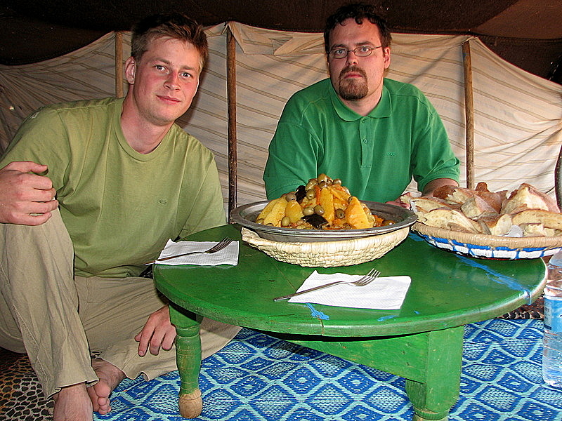 Dinner at Berber habitation in Erg Chebbi