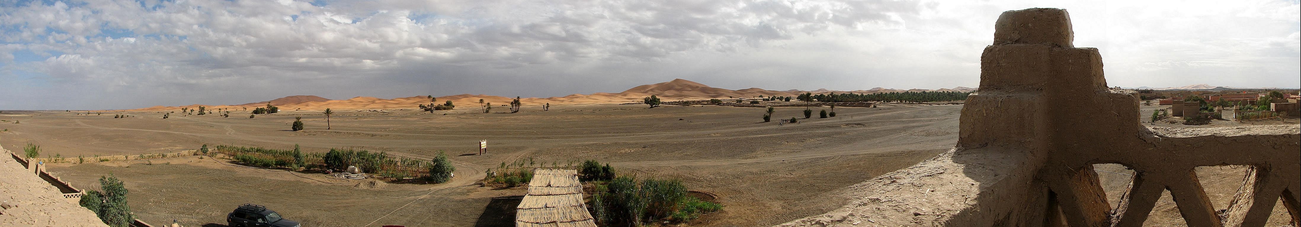 Erg Chebbi dunes seen from Nasser Palace