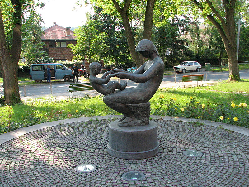 Statue at a maternity clinic