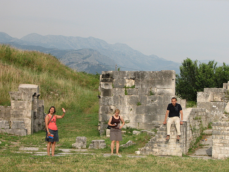Minttu, Susse and Matti at the Amphitheatre