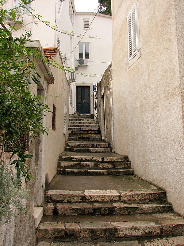Stairs to our apartment in Dubrovnik